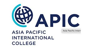 APIC college logo with globe design